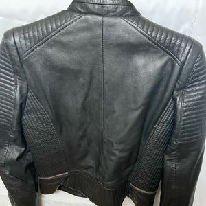 Black leather jacket